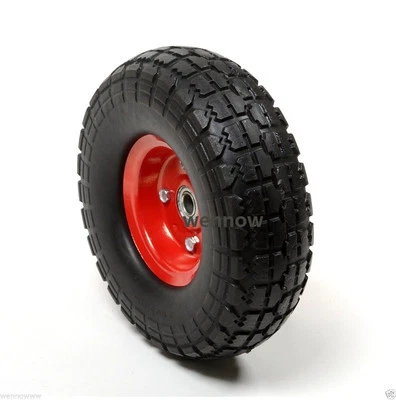 WENNOW Hand Truck Dolly Replacement 10" Flat Free Tire w 5/8" ID Bearing Filled w/ foam