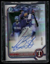 2022 Bowman #CPA-ZB Zion Bannister Chrome Prospects Autographs Refractor /499
