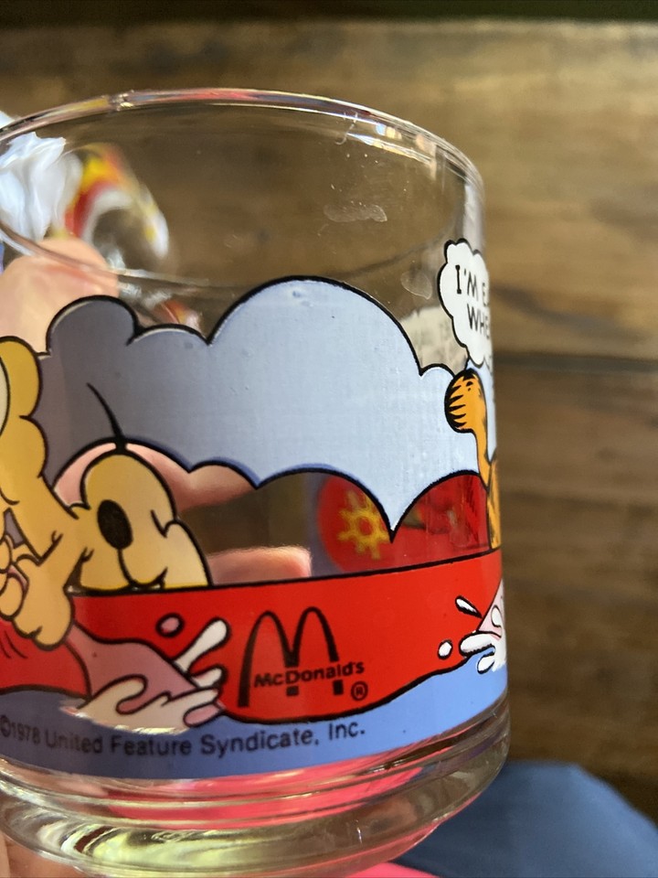 McDonald's Garfield Glass Coffee Mugs Cups Vintage 1978 Jim Davis Set of 3 eBay