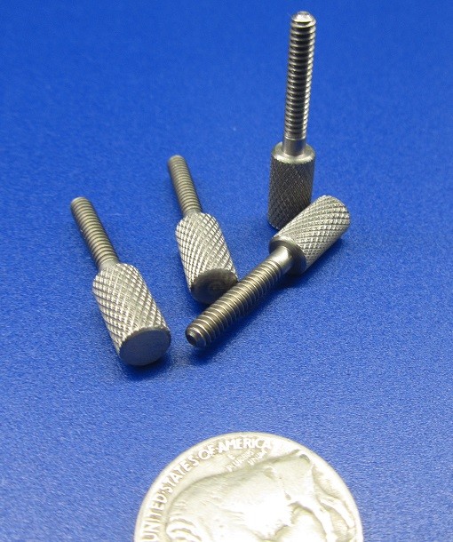 Narrow Head Stainless Knurled Thumb Screw, 1/4" Dia, 632 x 3/4" Length