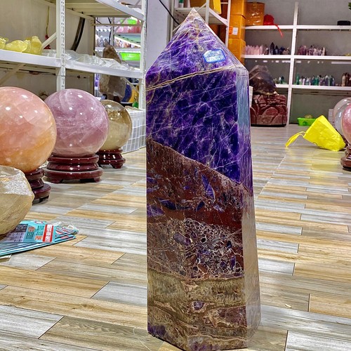 75.83LB Amethyst Quartz Column - A Natural Monument for Spiritual Clarity - 第 5/15 張圖片