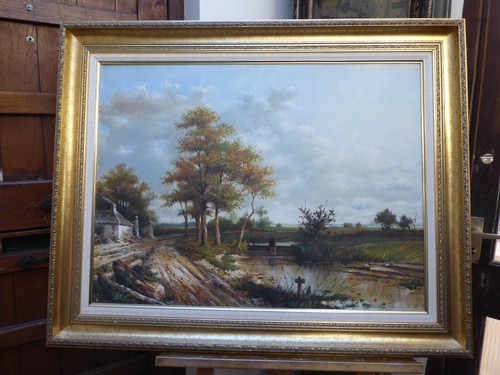 LARGE COUNTRY VIEW LISTED ARTIST ROBERT SCALVINI FREE SHIPPING TO ENGLAND - Picture 14 of 14