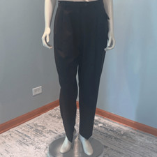 NWT Vintage High Waist Pleated Baggy Tapered Women s Wool Trousers Size 12