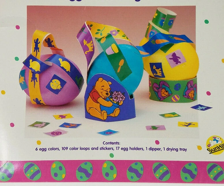 De colección Nuevo en Paquete Disney Winnie the Pooh Color Loops Huevo de Pascua Kit para morir con pegatinas Foto 2 de 4