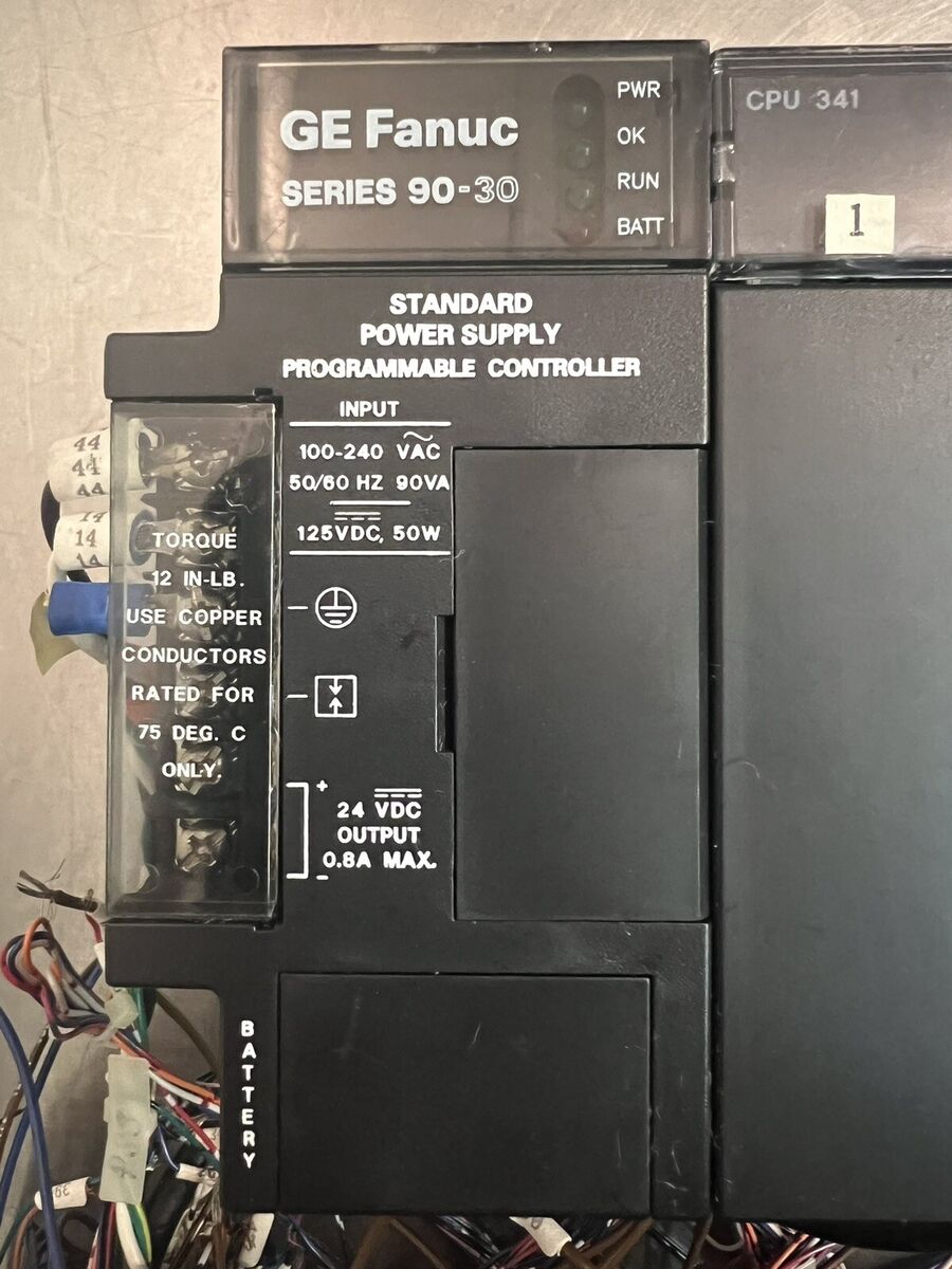 GE FANUC SERIES 90-30 PLC WITH POWER SUPPLY, CPU MOD, COM GE FANUC SERIES 90-30 PLC WITH POWER SUPPLY, CPU MOD, COM