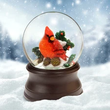 The San Francisco Music Box Company Hand Crafted Cardinal Snow Globe