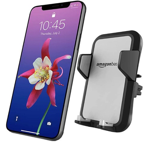 Amazon Basics Universal Smartphone Cell Phone Holder for Car Air Vent - New - Photo 2 sur 7