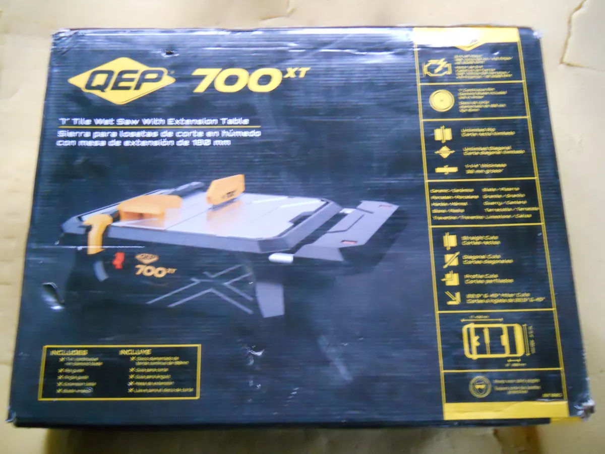 QEP 700XT 3 4 HP Wet Tile Saw with 7 in. Blade and Table Extension WORKS
