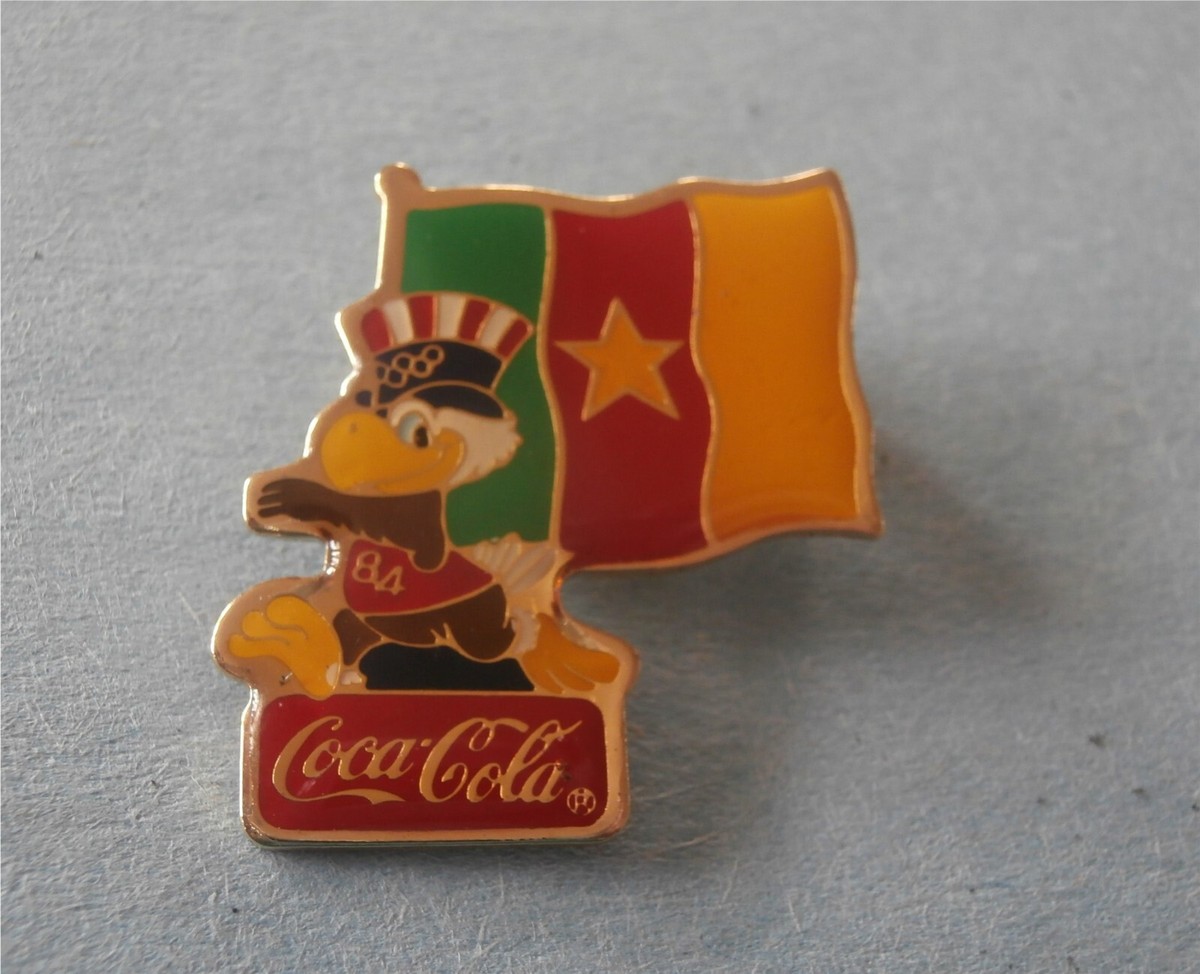 Coca Cola 1984 Olympic Pin Sam the Eagle Have a Coke an A Smile