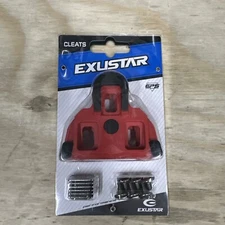 Cycling - Pair Bike Exustar Performance Floating Cleats red ERSL-11 4.5 deg. NEW