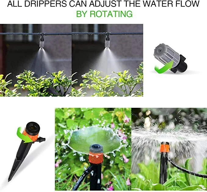 40M Bewässerungssystem DIY Micro Drip Tröpfchenbewässerung Tropfschlauch Garten - Bild 3 von 4