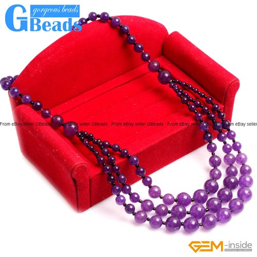 Handmade 8-12mm Gemstone Beaded Fashion Long Necklace For Women 19”Free Shipping - Picture 25 of 73