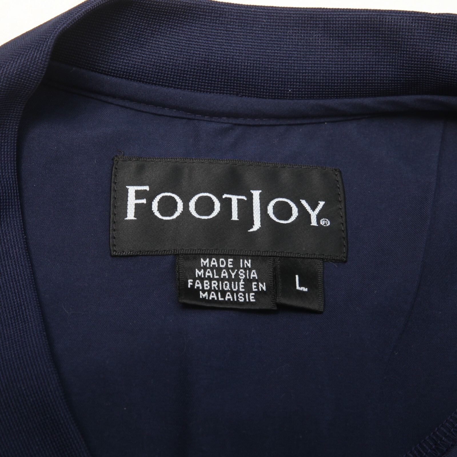FootJoy Windshirt Mens Large Blue Pullover V Neck Long Sleeve No Logo