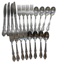 Vtg Wm Rogers Mfg. Co. Extra Plate Original Rogers Magnolia 4 Place Set 20 Pcs