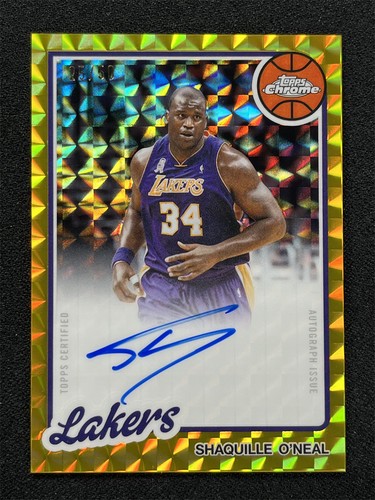 2025-26 Topps Chrome Updates Shaquille O'Neal Gold Geometric 1980-81 Auto /50