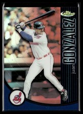 2001 Topps Finest Refractor Juan Gonzalez 258/499 Cleveland Indians #10