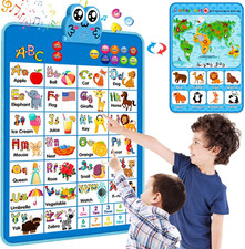 Electronic Interactive Double-Sided Alphabet Wall Chart, Talking ABC  123  Mus