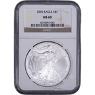 2003 $1 American Silver Eagle ~ NGC MS69