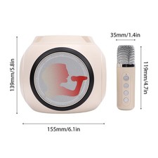 Karaoke Machine With 2 Microphones Wireless BT Microphone And Speaker KTV S QFRZ