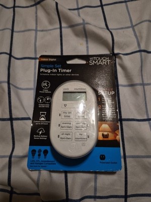 My Touch Smart  26892 Indoor Simple Plug-In Digital Timer - White