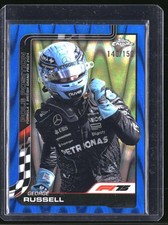 2025 Topps Chrome Formula 1 F1 George Russell Blue RayWave 140/150 #119