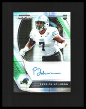 2021 Patrick Johnson Rookie Card Auto - Panini Prizm Refractor #DPA-PAT Patriots. rookie card picture
