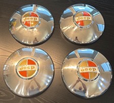 New Old Stock Nos Kaiser Jeep Willys Dog Dish Hubcaps Set A