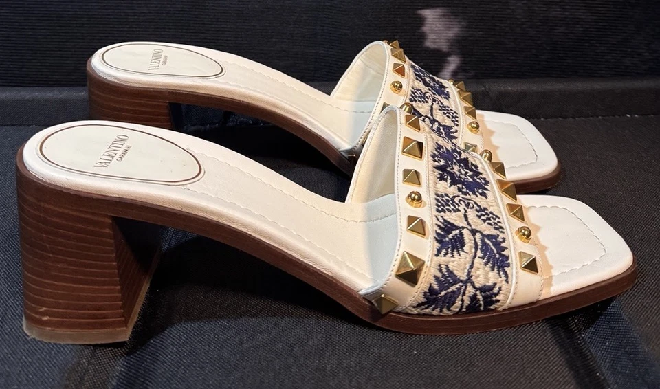 Valentino Garavani County Slide Sandal Ivory / Multi Women’s Size 11 US 41 EU - Image 2 of 4