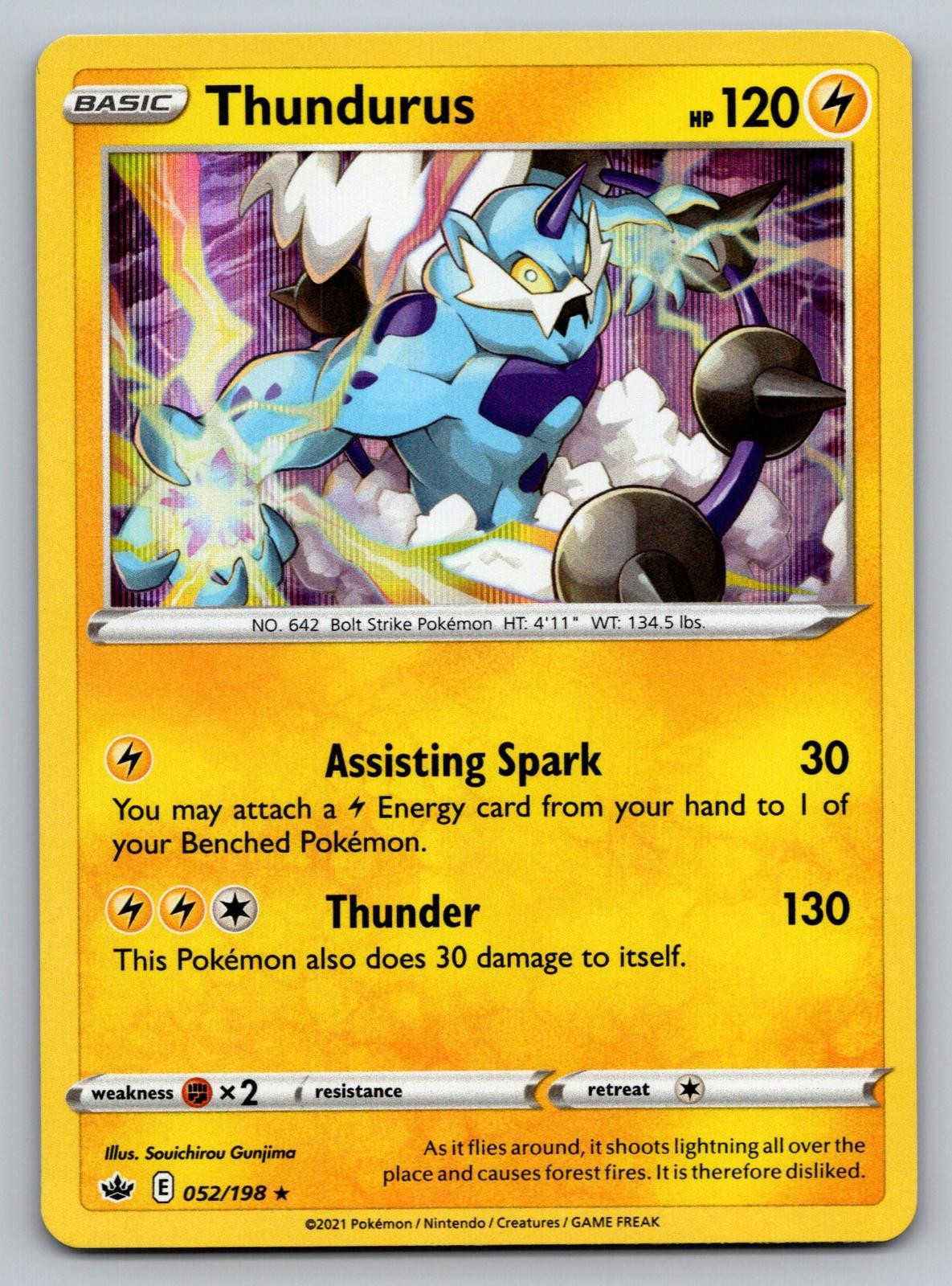 Thundurus 52/198 Rare Deck Exclusives Pokemon Near Mint