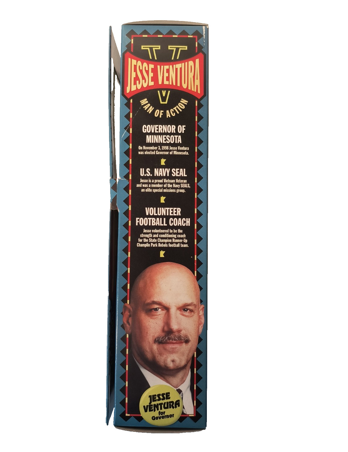 Jesse Ventura For Governor 1999 NIB Man Of Action Figure Volunteer FB Coach MN thumbnail 11