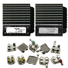 Dental Orthodontic Metal Brackets Braces Mini Roth MBT 022 345 Hooks MIM