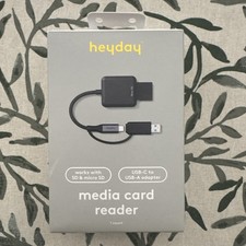 USB-C to USB-A Media Card Reader Adapter- heyday  Black