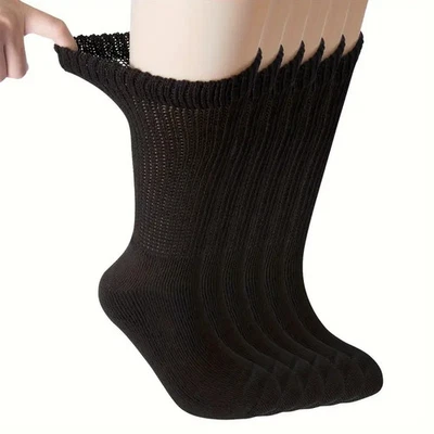 XCLUSIVISTA 6 & 12 Pairs Mens Non Elastic Diabetic Socks Loose Soft Grip Top Adults UK 6-11