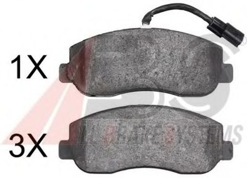 Fits A.B.S. 37848 Brake Pad Set, disc brake
