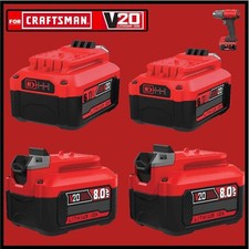 For Craftsman V20 Battery 8.0Ah/6.0Ah 20 Volt Max CMCB206 CMCB204 CMCB202 Li-Ion