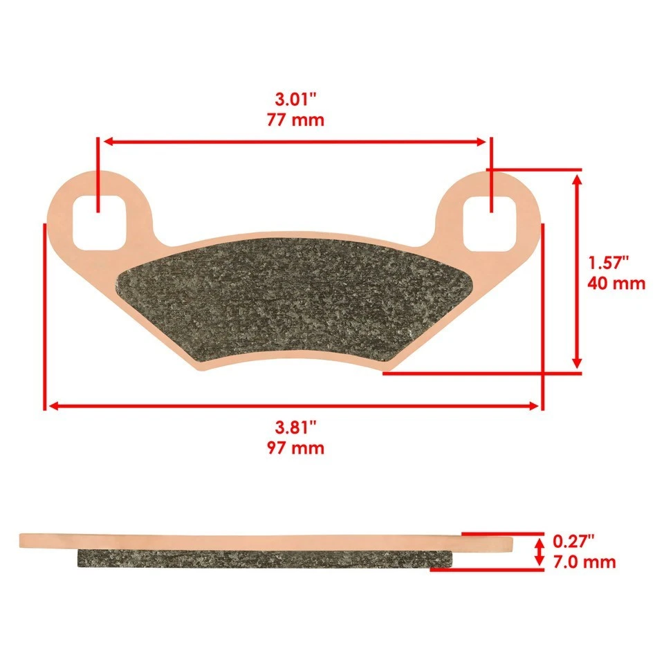Pastillas de freno sinterizadas F+R para Polaris Sportsman 500 HO 2003 2005 06 08 2009 Foto 3 de 4