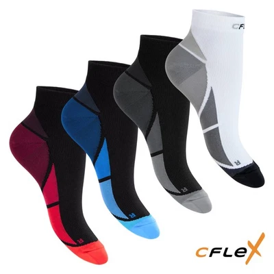 CFLEX Calza a Compressione Sportiva Uomo e Donna (2 o 4 Paia) Calzini a Gambale Corto