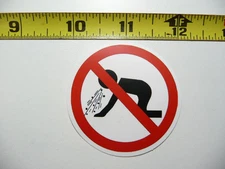 NO PUKING THROWING UP SMALL STICKER DECAL FUNNY DRINKING ALCOHOL PARTY