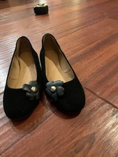 UGG Women s Black Leather Slip-On Ballet Flat...