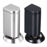 2 Stk. Magnet. TüRstopper FüR Home, Schwarz/Silber