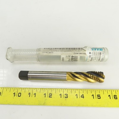 Fette M20 x 2.5  Metric RH Spiral 4 Flute Coolant Thru Bottoming Tap HSS-E-PM