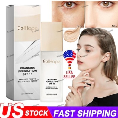 Colour Changing Foundation, Foundation Medium Full Coverage Concealer ~ US STOCK