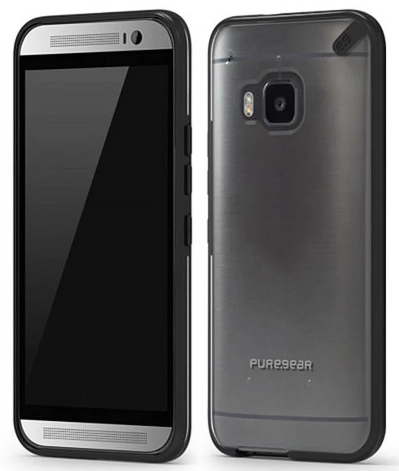 PureGear Carcasa Delgada Protectora Teléfono Celular Transparente Duradera Estuche Cubierta Negro HTC One Foto 4 de 4