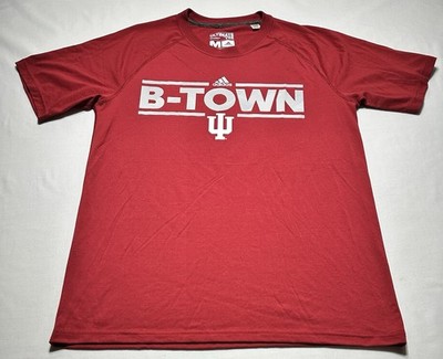 Indiana Hoosiers B-Town Adidas Shirt Mens Medium Red Short Sleeve Climalite IU