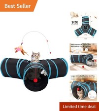 Durable Indoor Cat Tunnel with Interactive Ball - Perfect for Playtime Fun