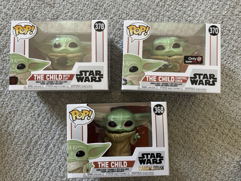 Funko Pop Star Wars THE CHILD Lot of 3 BOBBLEHEAD #368 #378 #370 Grail Mint