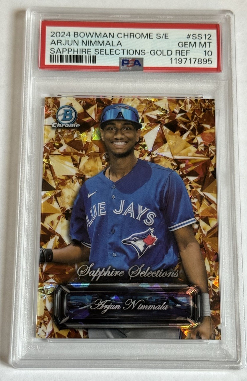 2024 Bowman Chrome Sapphire Arjun Nimmala Sapphire Selections Gold /50 PSA 10