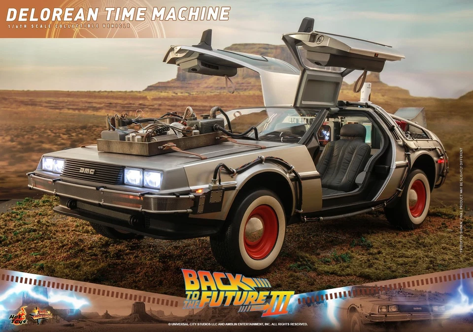 Movie Masterpiece Back to the Future PART3 Delorean Time Machine 1/6 Scale Model - Image 3 of 4