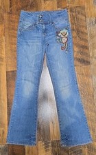 Youth Girls Mudd Denim Jeans Embroidered Bootcut Size 12 Boho Cottage Core
