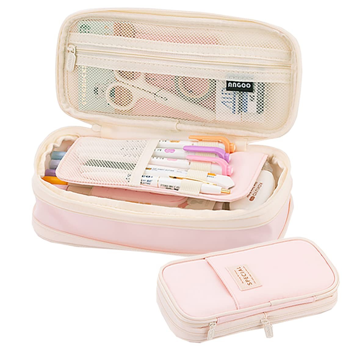 Big Capacity Pencil Pen Case Office Large Storage High Capacity Bag Pouch Hol...
